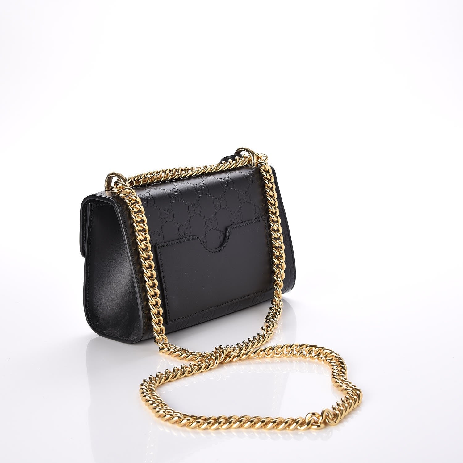 Gucci Guccissima Small Padlock Shoulder Bag Black 3 of 9