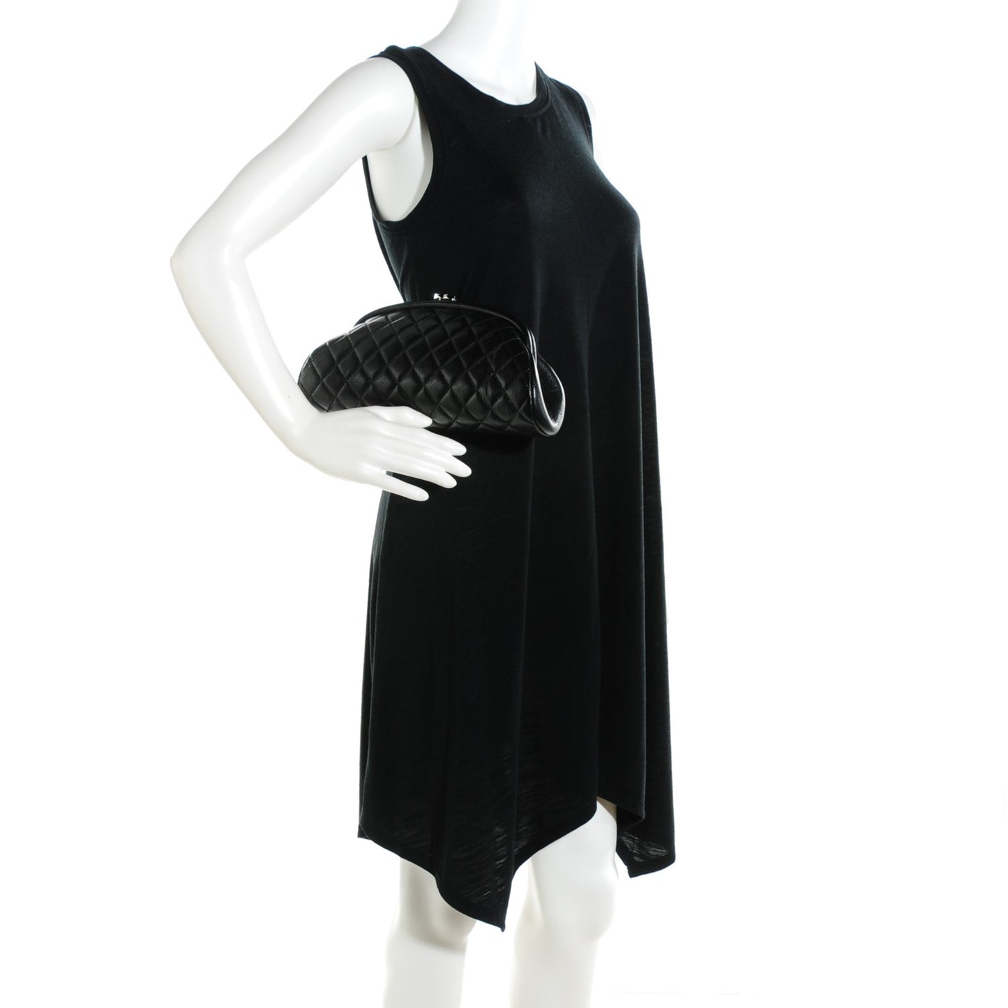 Caviar Quilted Timeless Clutch Black