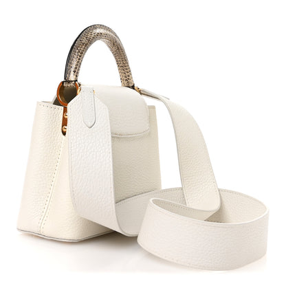 Louis Vuitton Taurillon Ayers Capucines Mini White Snow White 3 of 10