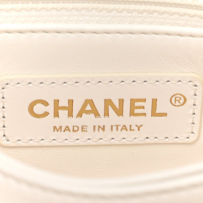 Chanel Caviar Quilted Extra Mini Coco Handle Flap White 7 of 10