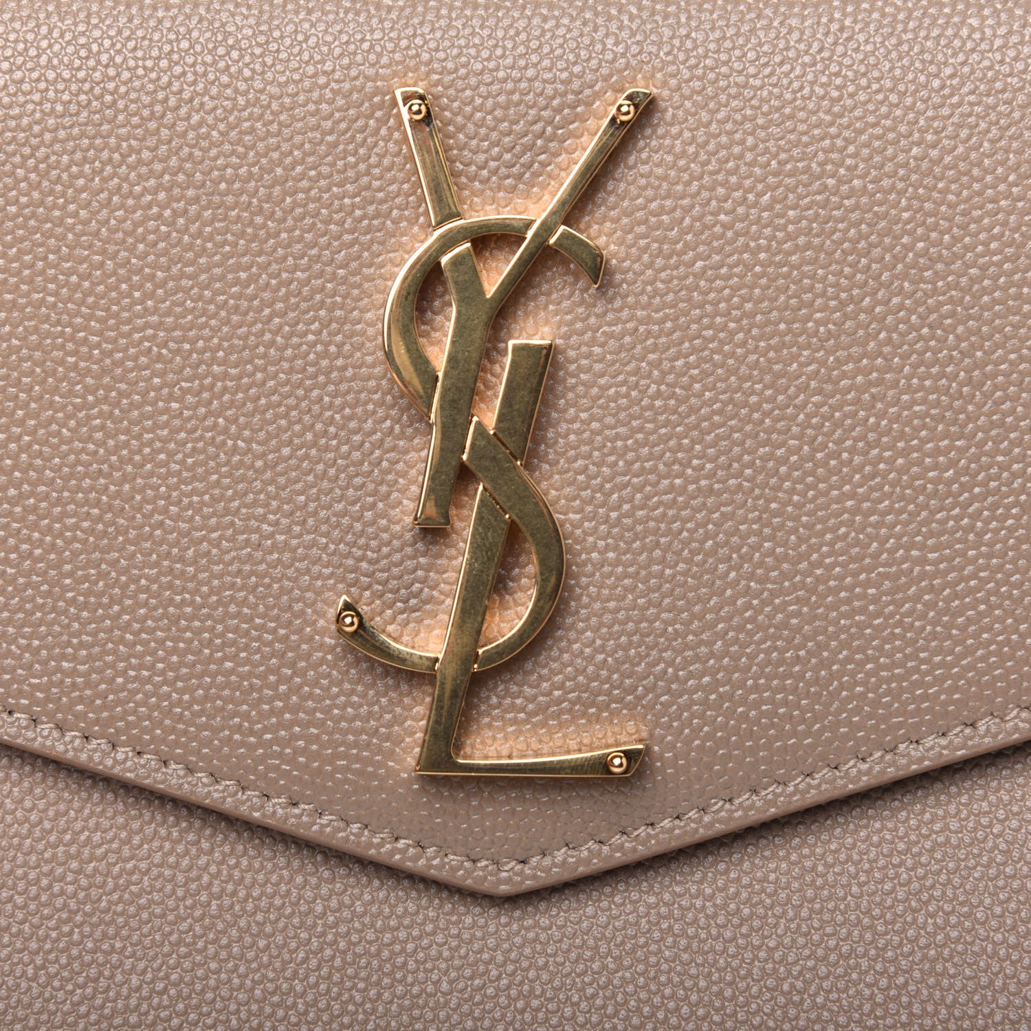 Saint Laurent Grain De Poudre Uptown Pouch Dark Beige 11 of 11
