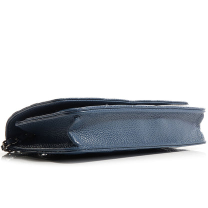 Chanel Caviar Quilted Wallet on Chain WOC Blue 4 of 8