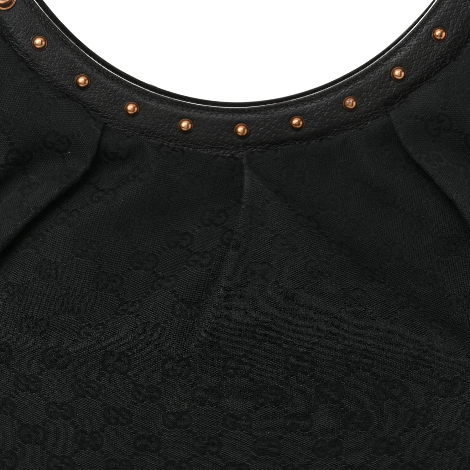 Gucci Monogram Bamboo Top Handle Shoulder Bag Black 8 of 11
