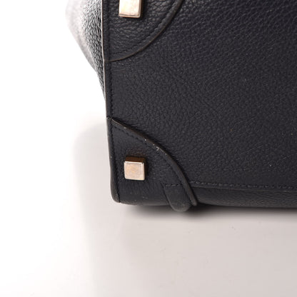 Celine Drummed Calfskin Micro Luggage Black 30 of 31