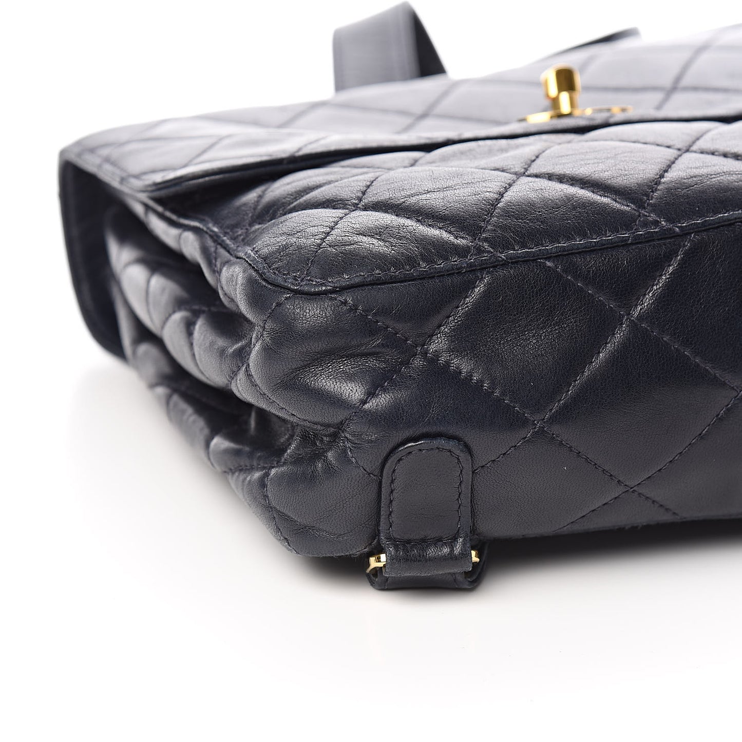 Lambskin Quilted Backpack Navy