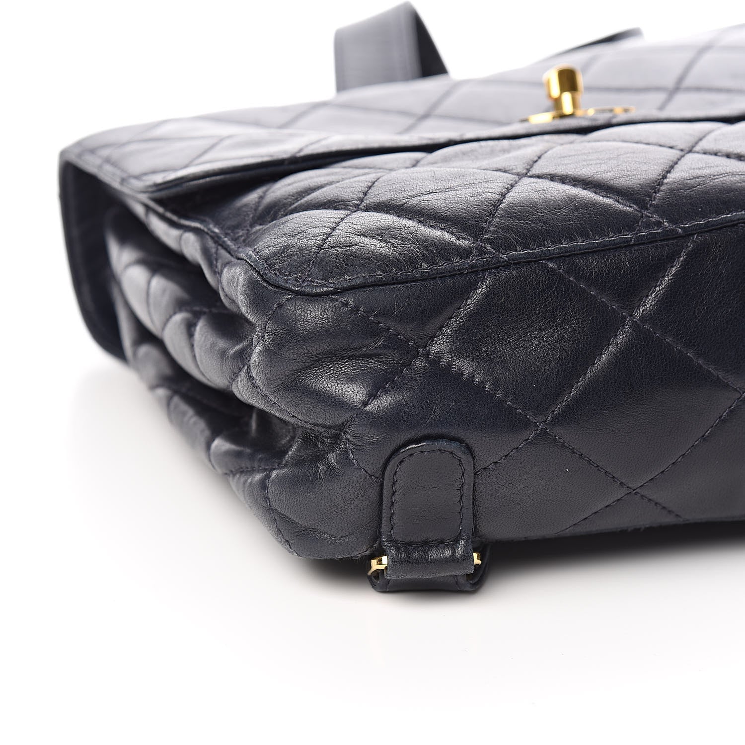 Chanel Lambskin Quilted Backpack Navy 8 of 10
