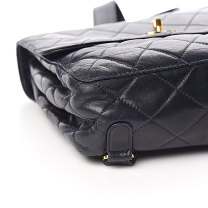 Chanel Lambskin Quilted Backpack Navy 8 of 10