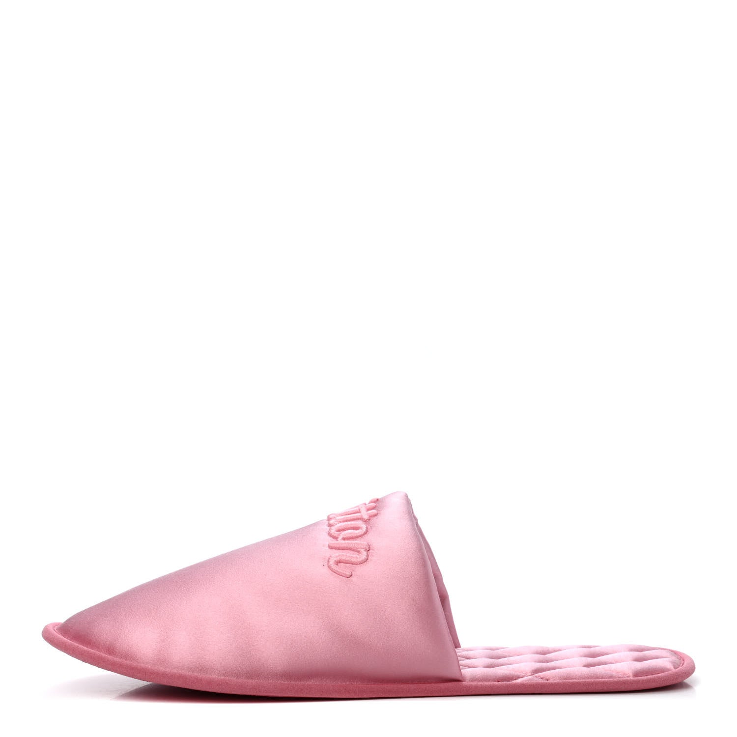 Louis Vuitton Satin LV Suite Flat Mule 40-41 Rose 1 of 8