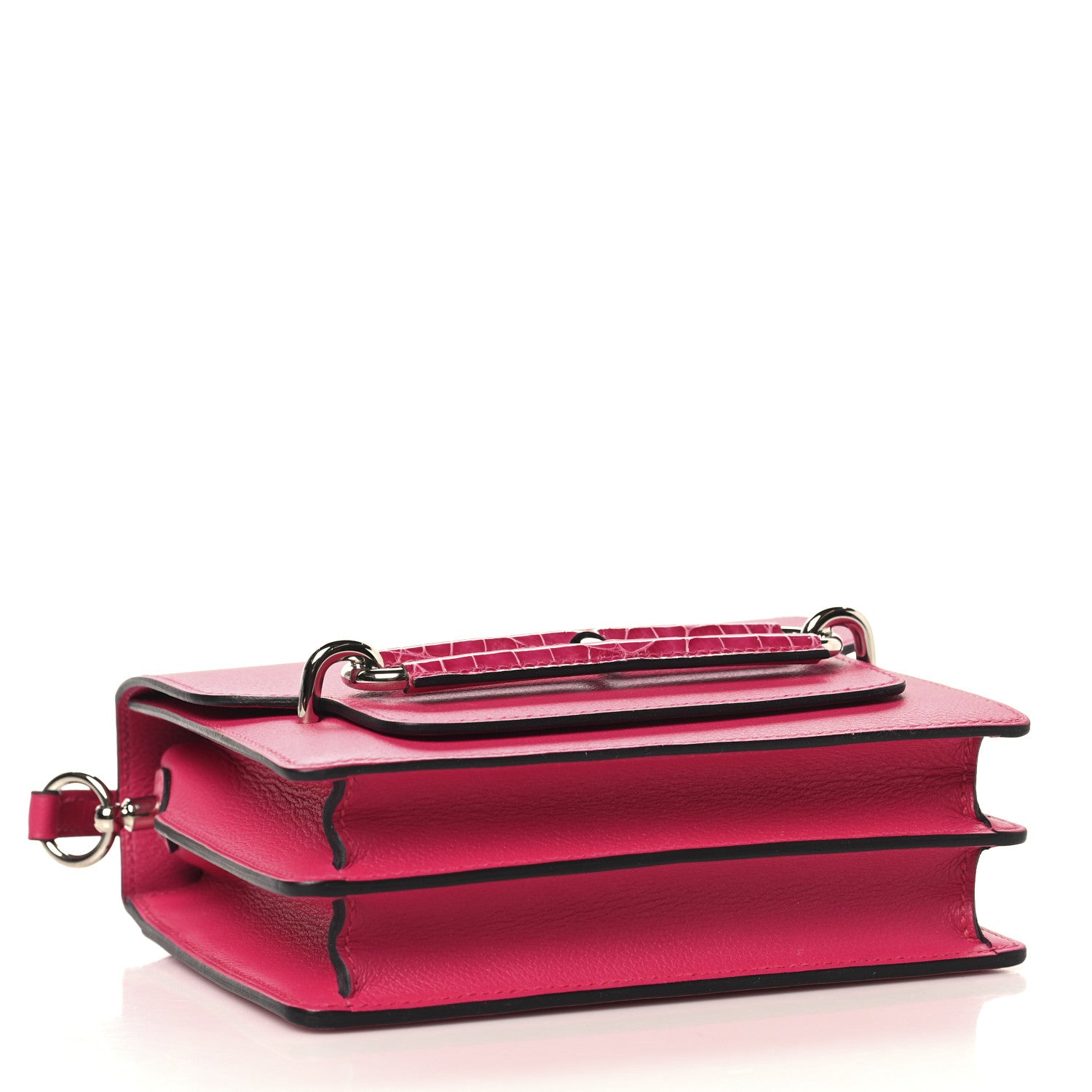 Hermes Evercolor Matte Alligator Mini Touch Sac Roulis Rose Mexico 4 of 13