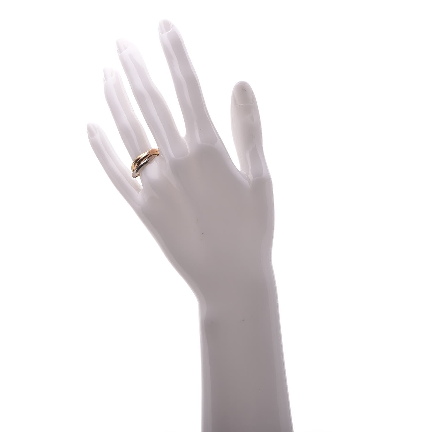 Cartier 18K Pink Yellow White Gold Small Trinity Ring 53 6.25 2 of 7