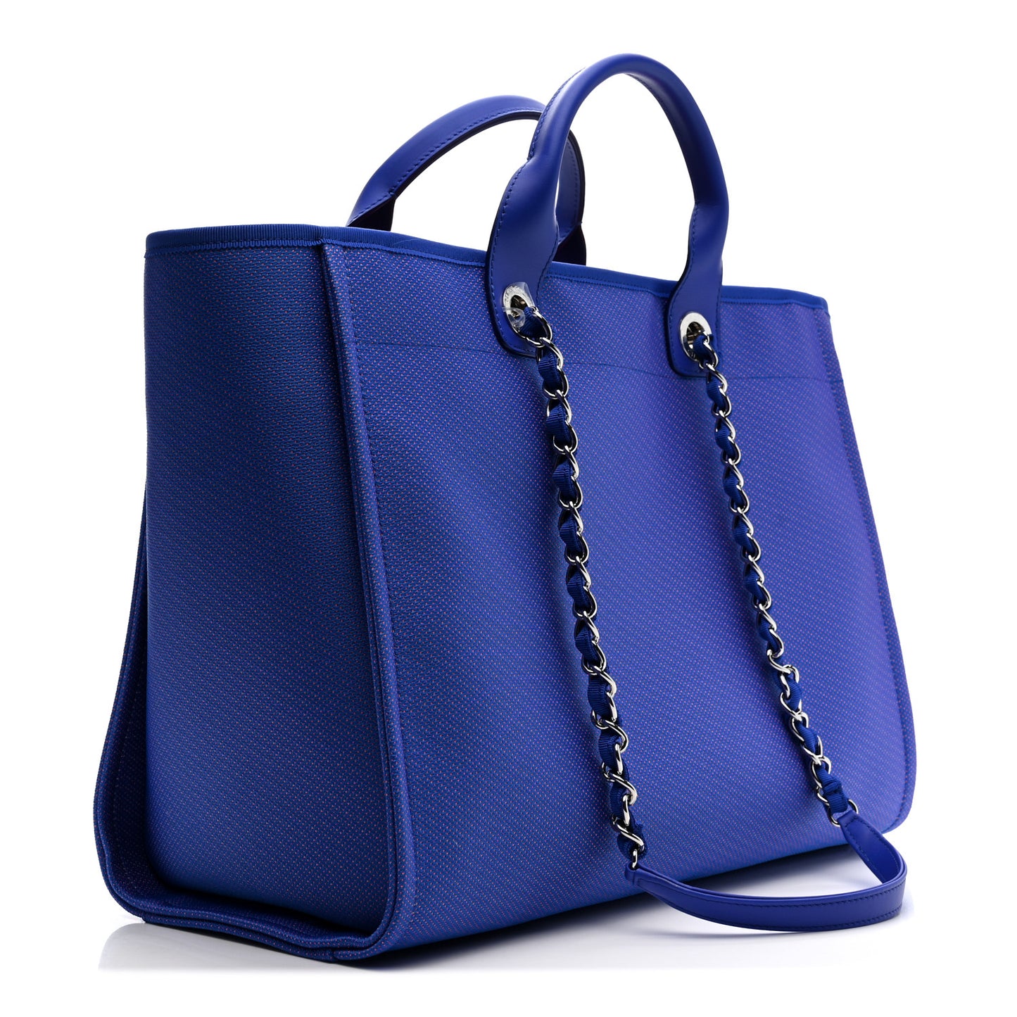 Mixed Fibers Medium Deauville Tote Blue Orange