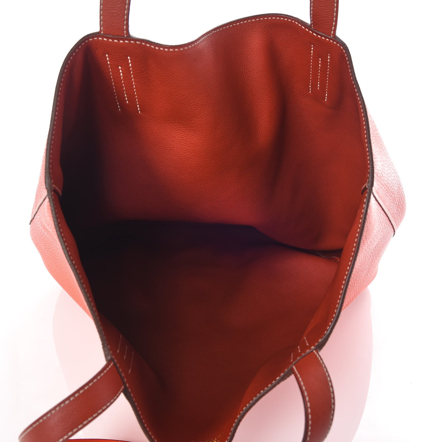 Veau Sikkim Taurillon Clemence Double Sens 45 Reversible Tote Rubis Bougainvillea