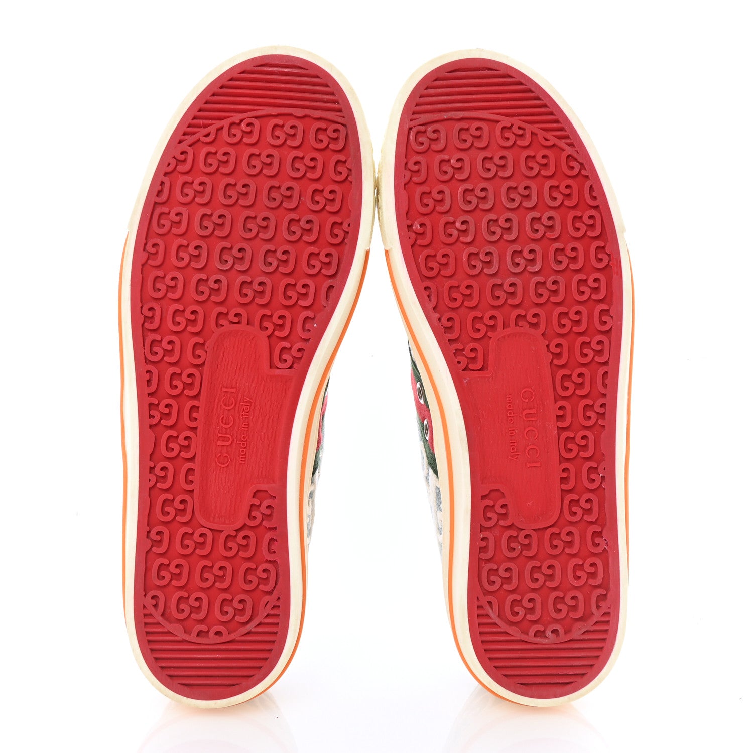 Gucci Cotton GG Monogram Web Womens 1977 Tennis Sneakers 37 Philod Ivory Mystic White 6 of 9