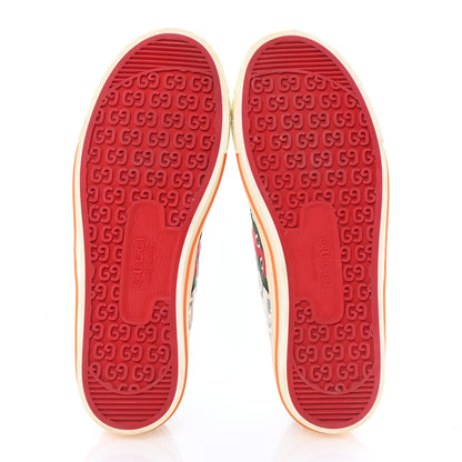 Gucci Cotton GG Monogram Web Womens 1977 Tennis Sneakers 37 Philod Ivory Mystic White 6 of 9