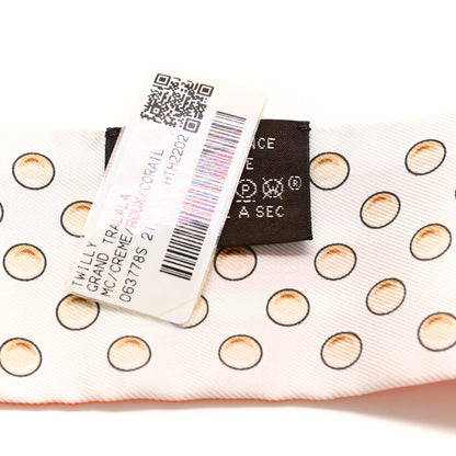 Hermes Silk Grand Tralala Twilly Creme Roux Corail 4 of 4