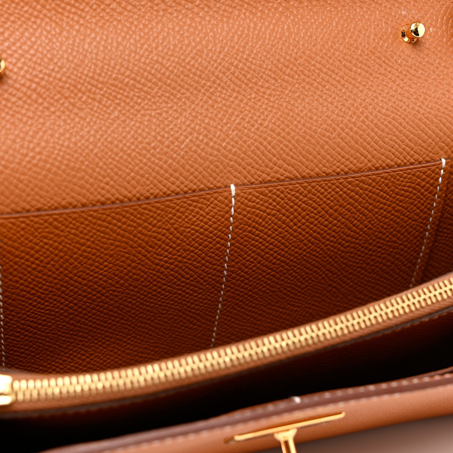 Hermes Epsom Kelly Wallet To Go Gold 9 of 11