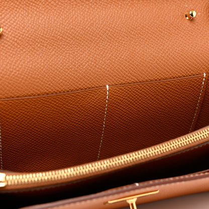 Hermes Epsom Kelly Wallet To Go Gold 9 of 11