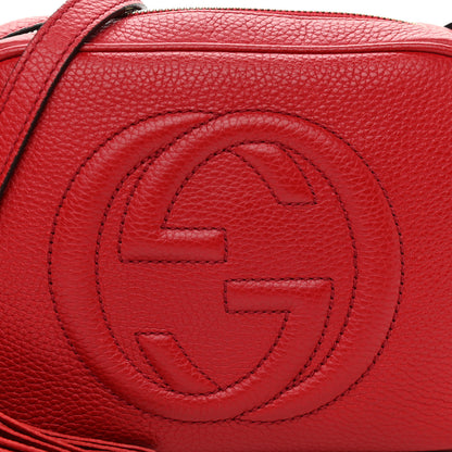 Gucci Pebbled Calfskin Small Soho Disco Bag Tabasco Red 9 of 11