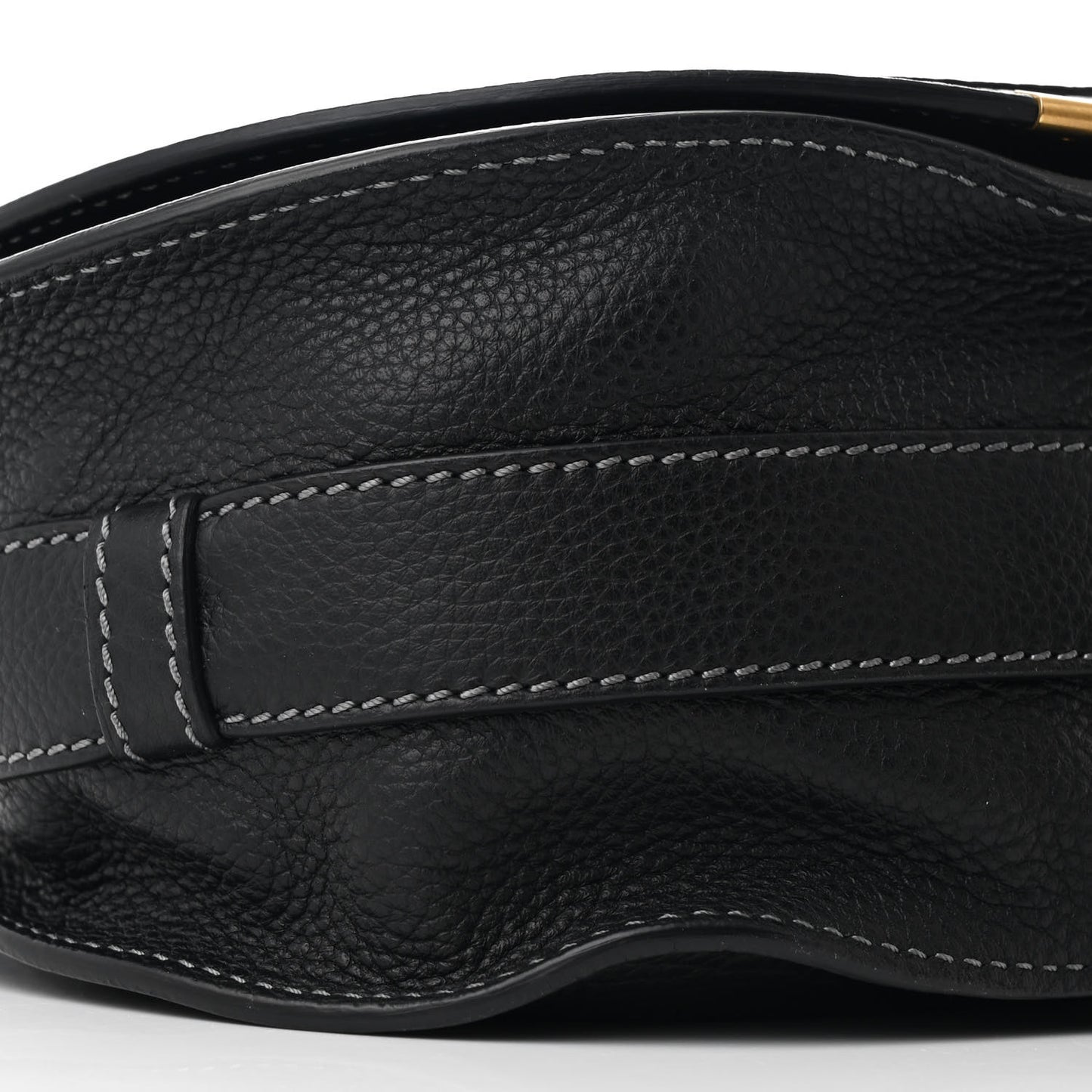 Calfskin Medium Marcie Round Crossbody Bag Black