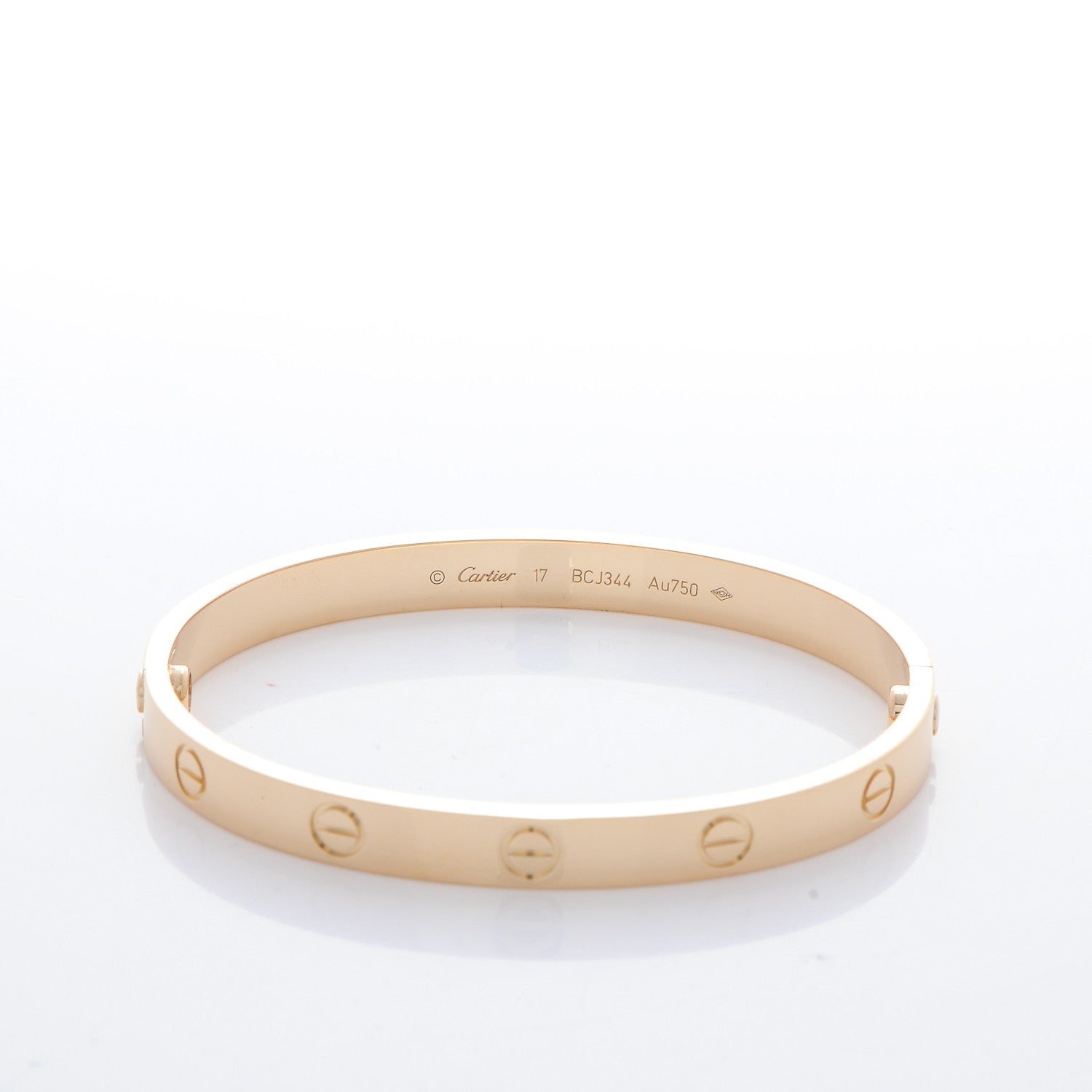 Cartier 18K Yellow Gold LOVE Bracelet 17 3 of 8