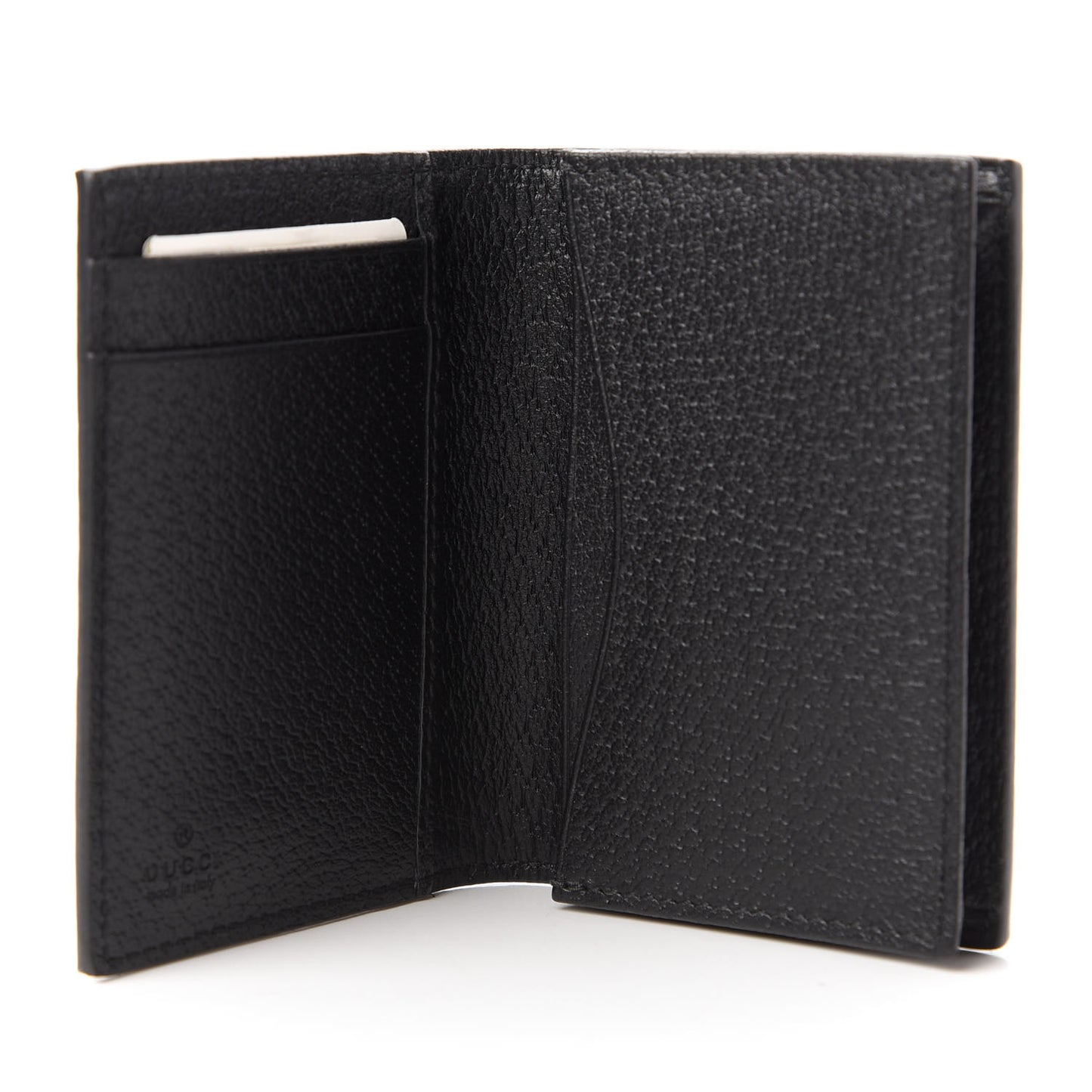 Calfskin Boar Effect GG Marmont Card Case Black