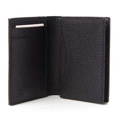 Gucci Calfskin Boar Effect GG Marmont Card Case Black 5 of 11