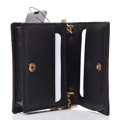 Gucci Calfskin Matelasse GG Marmont Mini Wallet On Chain Black 5 of 11