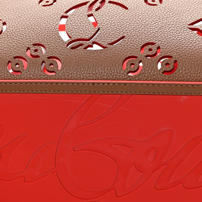 Christian Louboutin Calfskin Loubinthesky Large Perforated Cabarock Spikes Tote Biscotto 11 of 12