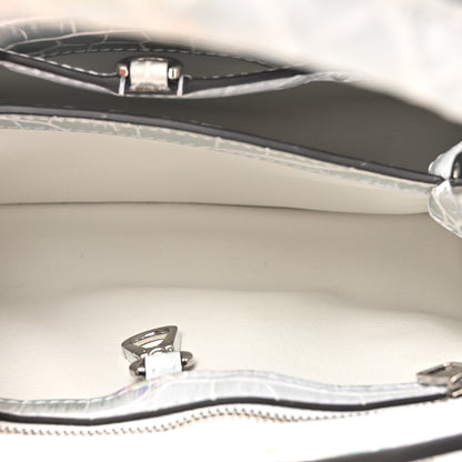 Louis Vuitton Iridescent Alligator Capucines BB Silver 5 of 14