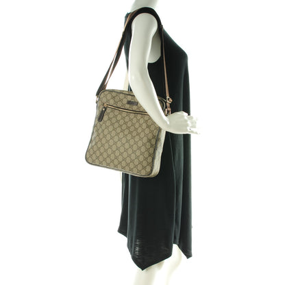 Gucci GG Plus Monogram Selleria Calfskin Medium Messenger Bag Beige Ebony Cocoa Dark Chocolate 2 of 7