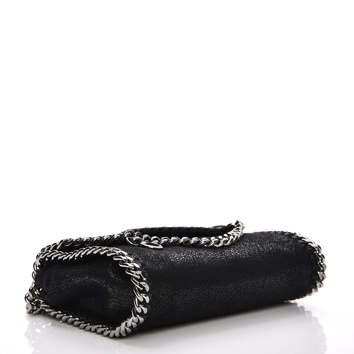 Stella McCartney Shaggy Deer Tiny Fold Over Falabella Tote Black 4 of 8