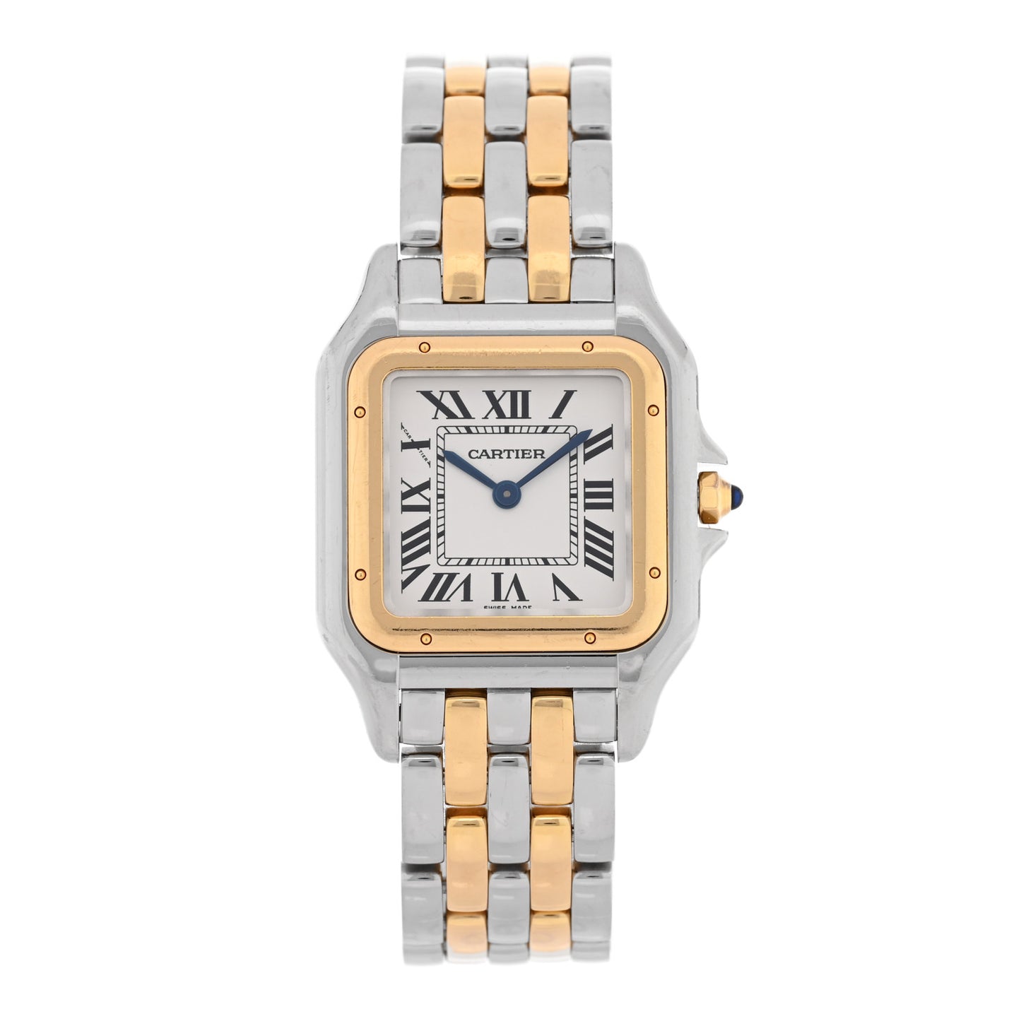 Stainless Steel 18K Yellow Gold 27mm Panthere Quartz Watch