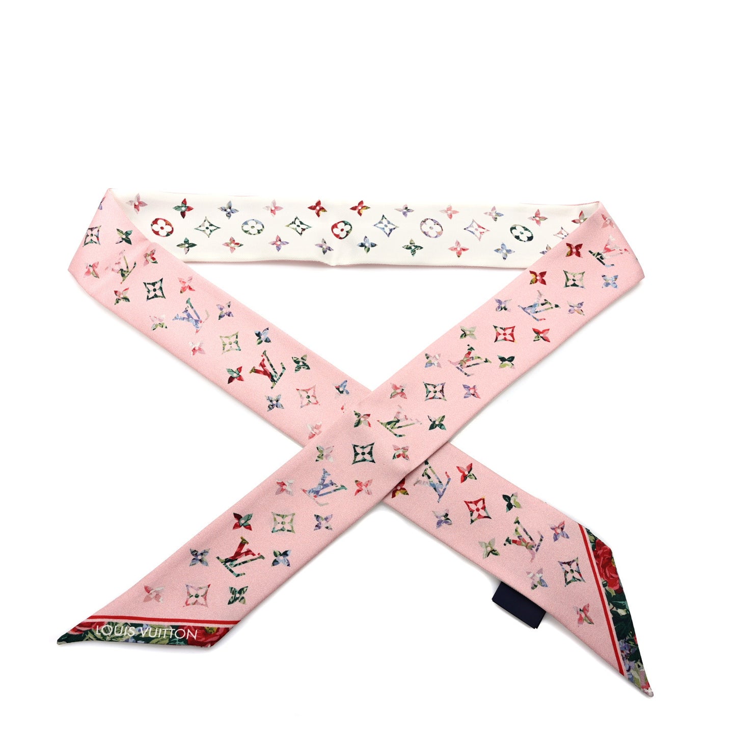 Silk Monogram LV Garden Bandeau Pink