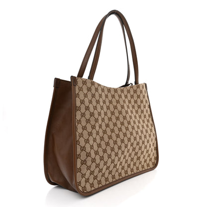Gucci Monogram Horsebit 1955 Tote Bag Beige Brown Sugar 3 of 10