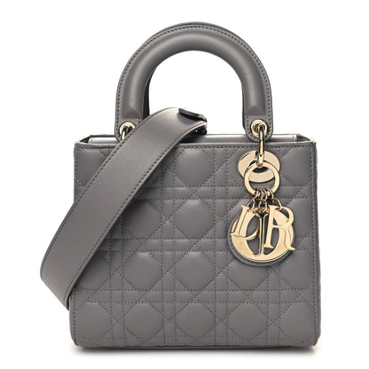 Christian Dior Lambskin Cannage Small My ABCDior Lady Dior Grey 1 of 10
