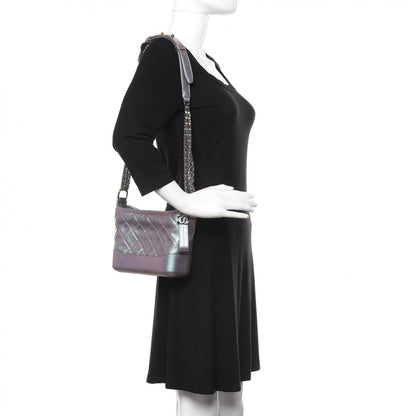 Chanel Iridescent Lambskin Calfskin Quilted Small Gabrielle Hobo Light Purple 2 of 12