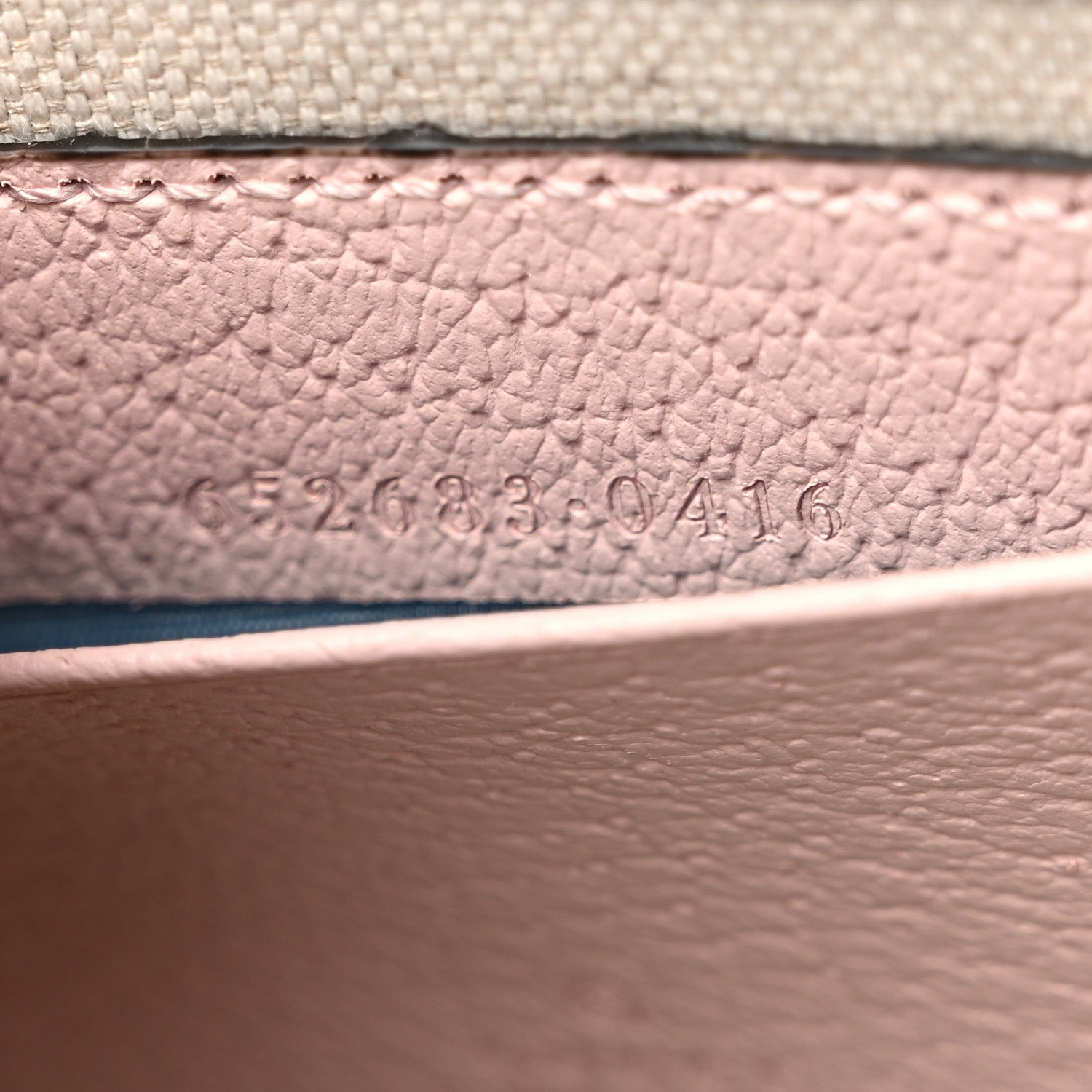Gucci Monogram Jumbo GG Textured Dollar Calfskin Mini Padlock Top Handle Shoulder Bag Beige Perfect Pink 7 of 10