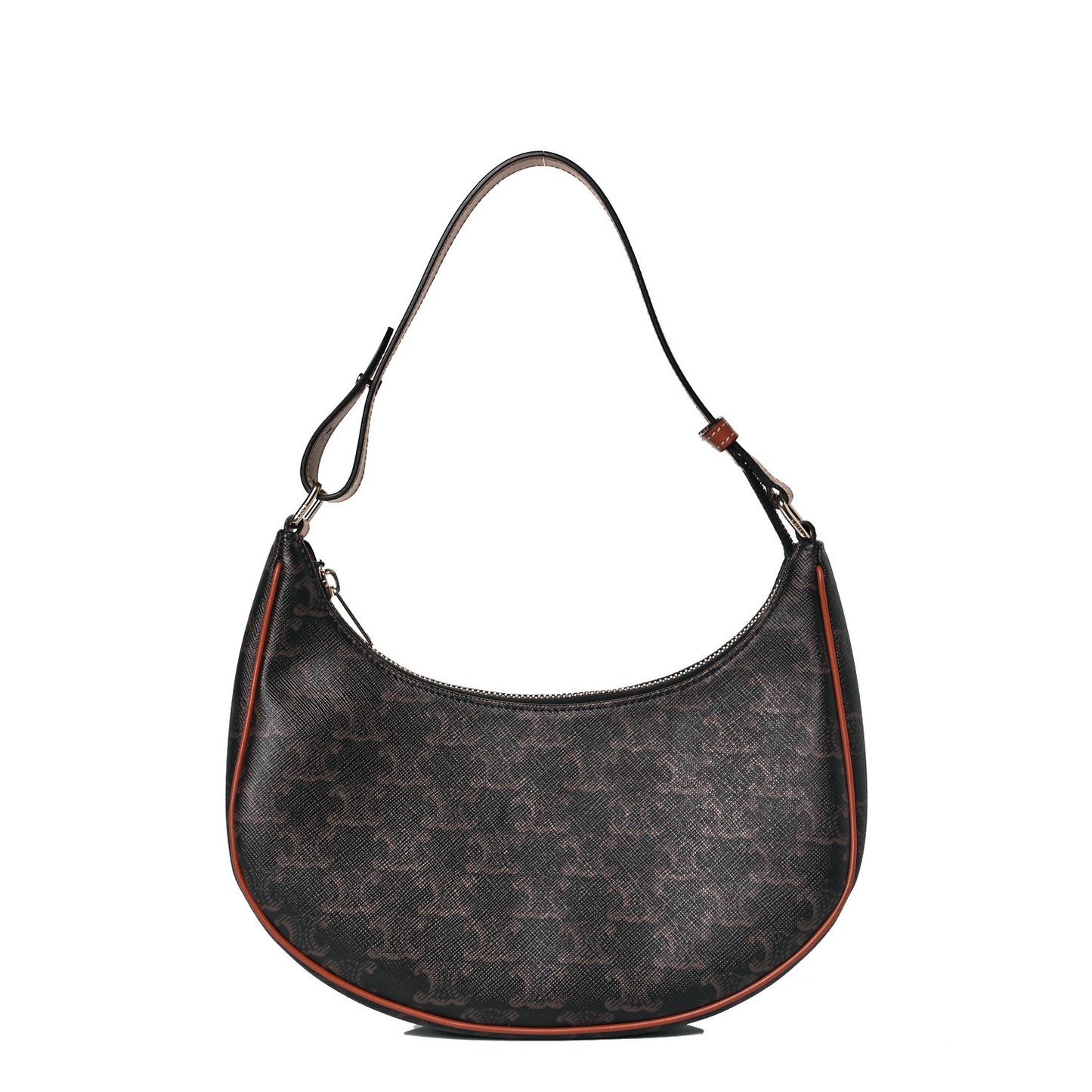 Triomphe Canvas Calfskin Ava Shoulder Bag Tan