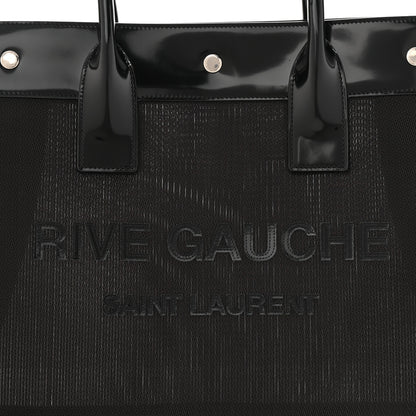 Saint Laurent Mesh Patent Rive Gauche Tote Black 7 of 9