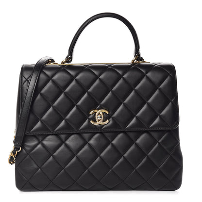 Chanel Lambskin Quilted Large Trendy CC Dual Handle Flap Bag Black 1 of 10