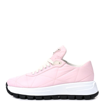 Prada Re-Nylon Piuma Metal Triangle Logo Quilted 45mm Sneakers 37 Alabastro 1 of 8