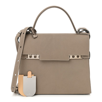 Delvaux Crispy Calfskin MM Tempete Satchel Tourterelle 3 of 11