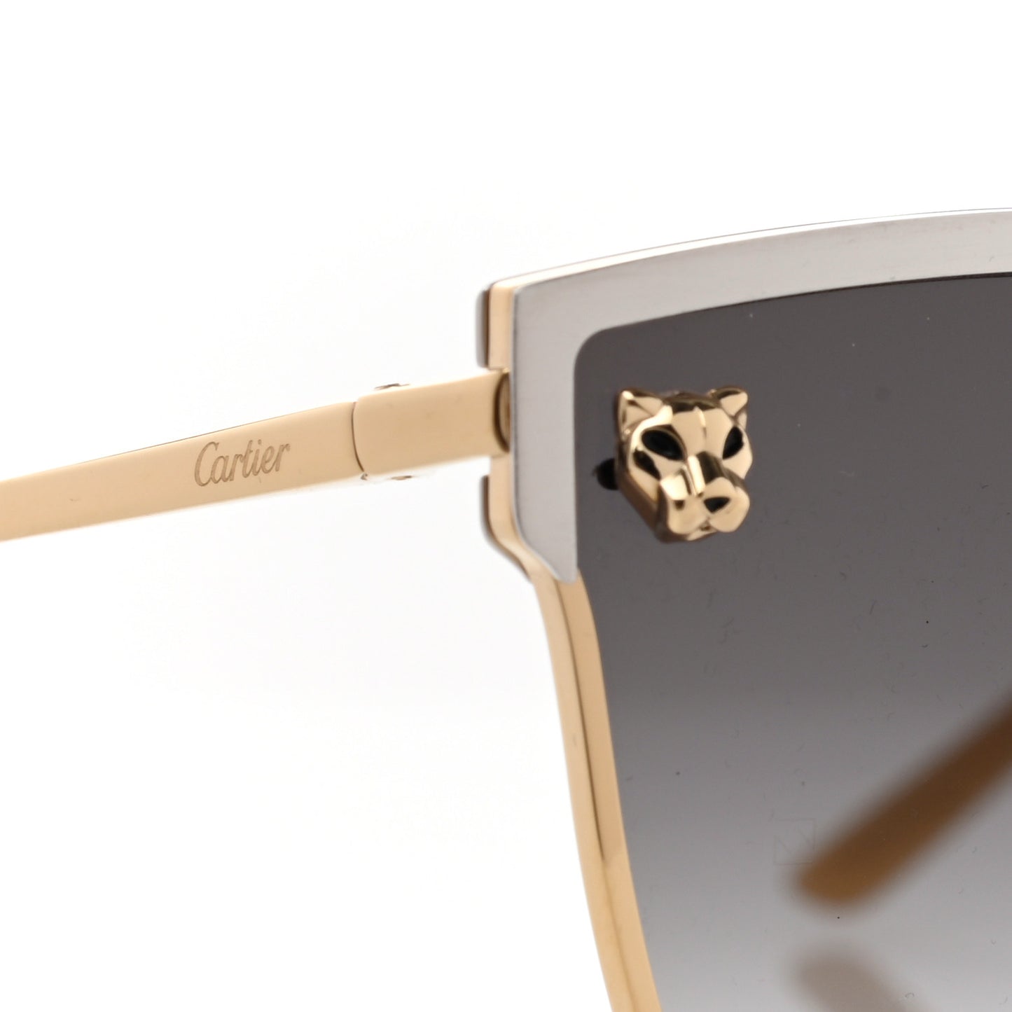Panthere De Cartier Cat Eye Sunglasses Gold