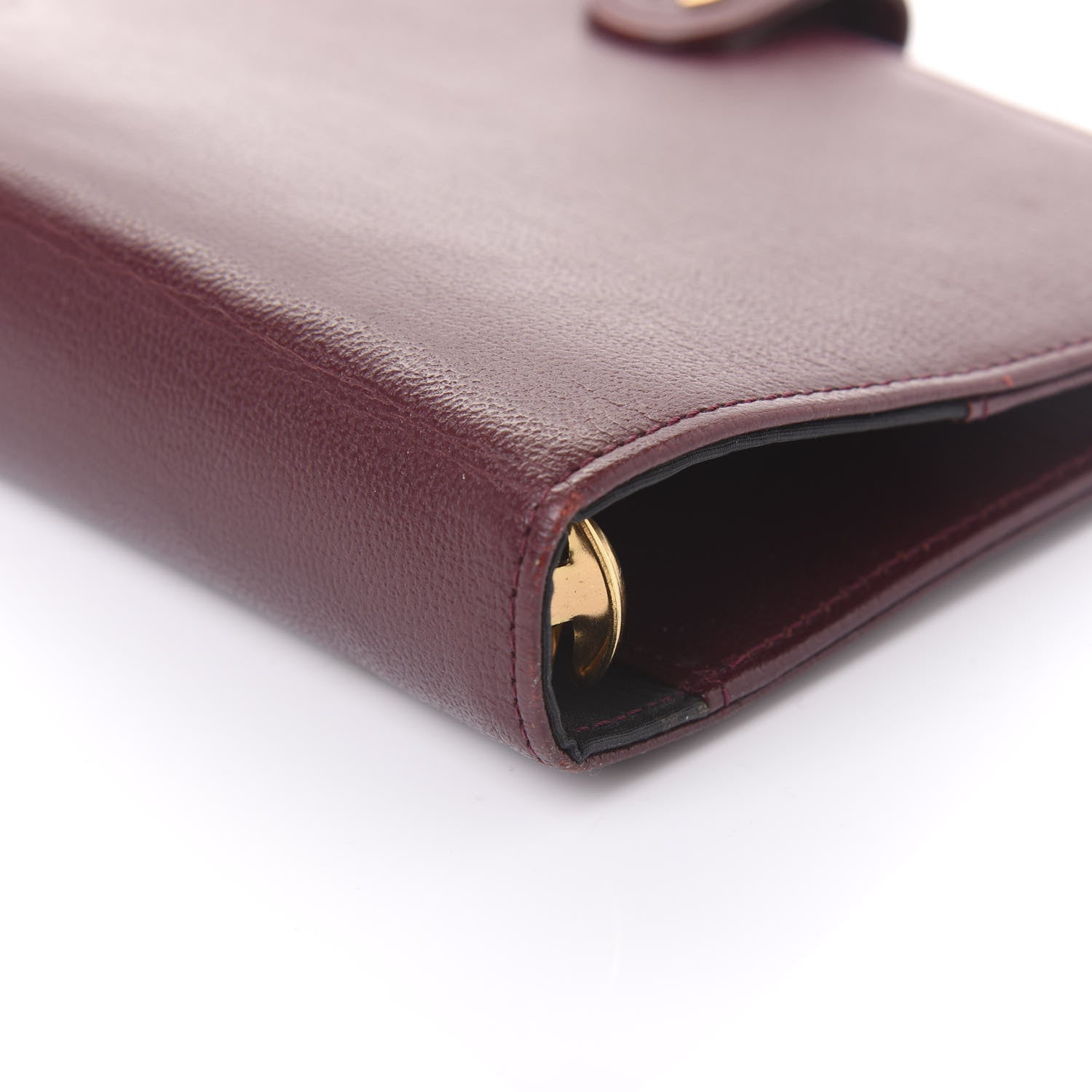 Chanel Goatskin Small Ring Agenda Planner Burgundy 6 of 9