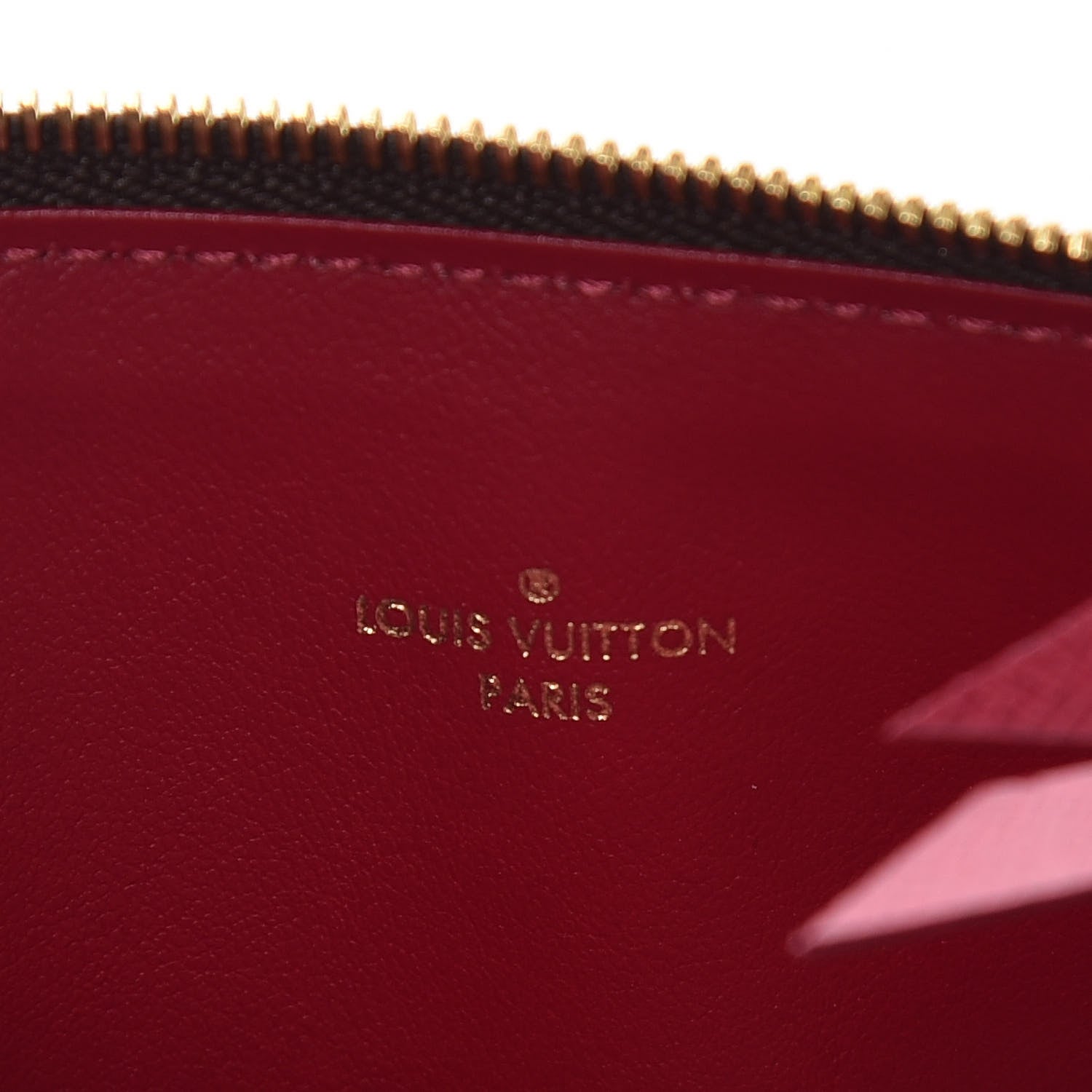 Louis Vuitton Monogram Felicie Chain Wallet Zippered Insert Fuchsia 6 of 6