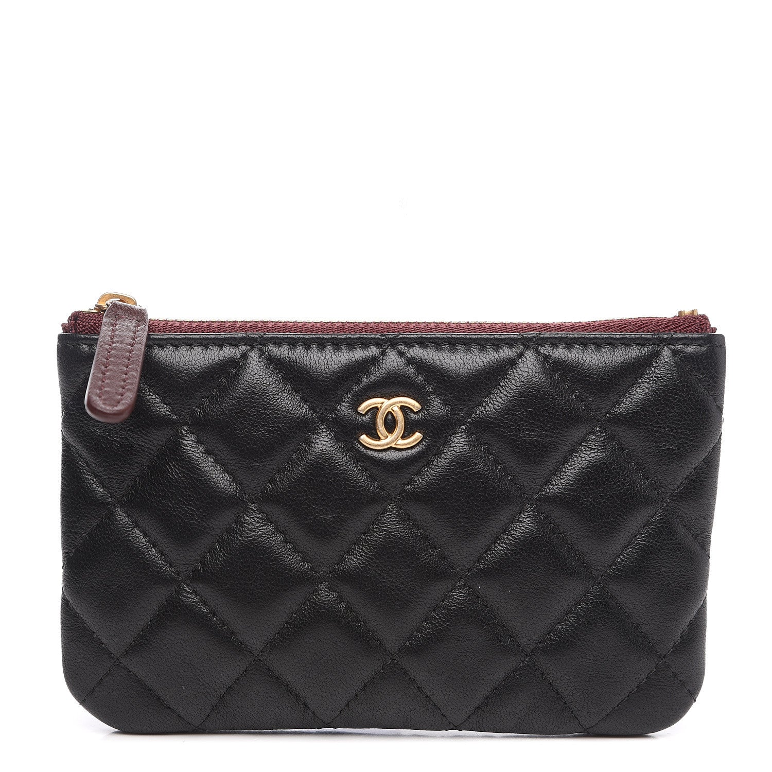 Chanel Lambskin Quilted Small Cosmetic Case Black 1 of 7