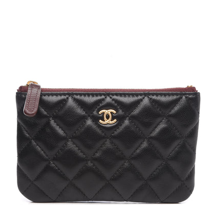 Chanel Lambskin Quilted Small Cosmetic Case Black 1 of 7