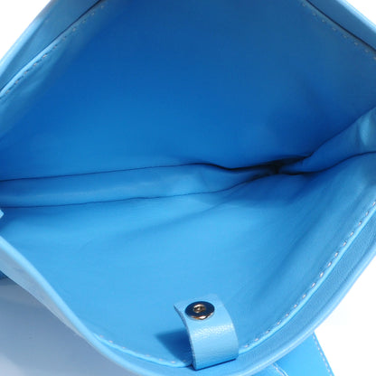 Hermes Lambskin Clou De Selle Pouch Blue Jean 5 of 7