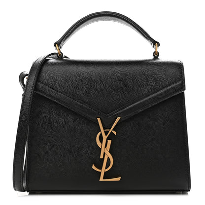 Saint Laurent Grain de Poudre Mini Classic Monogram Cassandra Top Handle Black 1 of 9