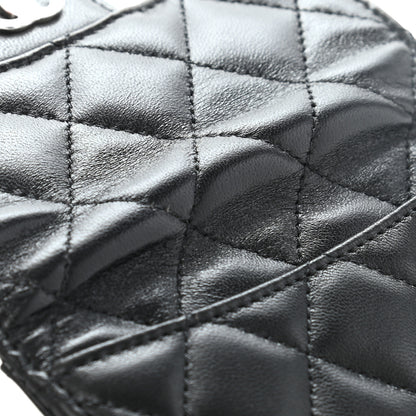 Chanel Lambskin Quilted Flap Card Holder Wallet Black 9 of 12